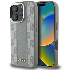   DKNY kockás mintás Magsafe tok iPhone 16 Pro, bézs színben