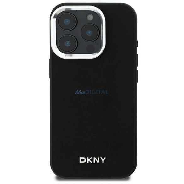 DKNY DKHMP16LPSCMCLK Plain Silver Logo MagSafe keménytok iPhone 16 Pro - fekete