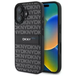   DKNY DKHCP16SPRTHSLK Texture Pattern Tonal Stripe keménytok iPhone 16 - fekete