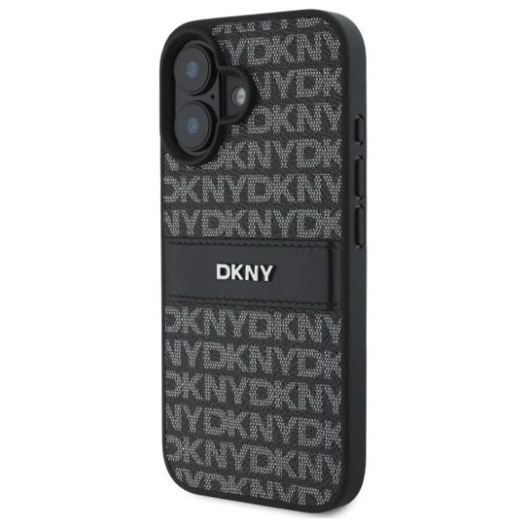 DKNY DKHCP16SPRTHSLK Texture Pattern Tonal Stripe keménytok iPhone 16 - fekete