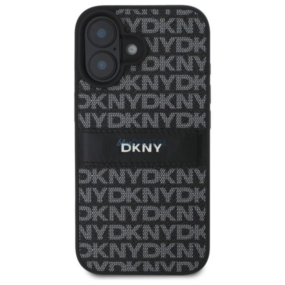 DKNY DKHCP16SPRTHSLK Texture Pattern Tonal Stripe keménytok iPhone 16 - fekete