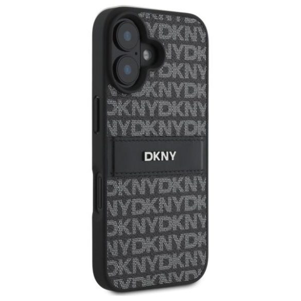 DKNY DKHCP16SPRTHSLK Texture Pattern Tonal Stripe keménytok iPhone 16 - fekete