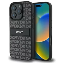   DKNY DKHCP16XPRTHSLK Texture Pattern Tonal Stripe keménytok iPhone 16 Pro Max - fekete