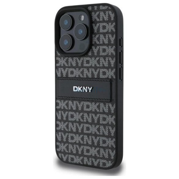 DKNY DKHCP16XPRTHSLK Texture Pattern Tonal Stripe keménytok iPhone 16 Pro Max - fekete