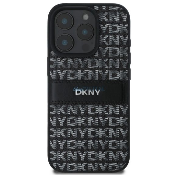 DKNY DKHCP16XPRTHSLK Texture Pattern Tonal Stripe keménytok iPhone 16 Pro Max - fekete