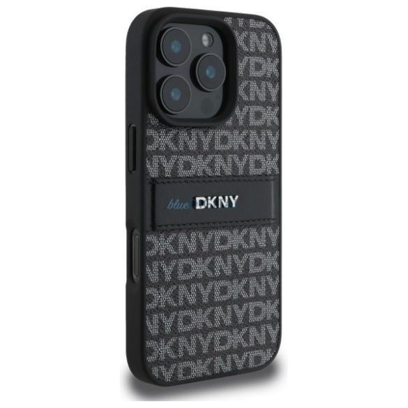 DKNY DKHCP16XPRTHSLK Texture Pattern Tonal Stripe keménytok iPhone 16 Pro Max - fekete