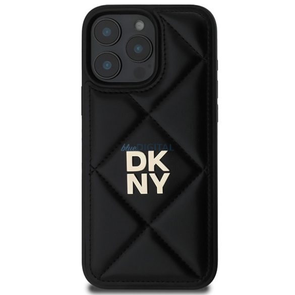 DKNY DKHCP16LPQDSLK Quilted Stack Logo tok iPhone 16 Pro - fekete