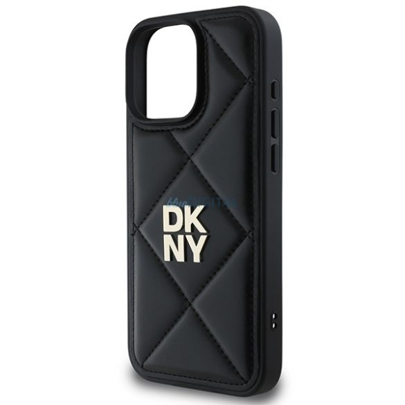 DKNY DKHCP16LPQDSLK Quilted Stack Logo tok iPhone 16 Pro - fekete