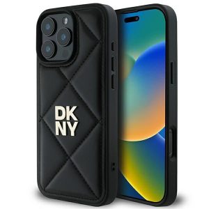 DKNY DKHCP16XPQDSLK Quilted Stack Logo tok iPhone 16 Pro Max - fekete