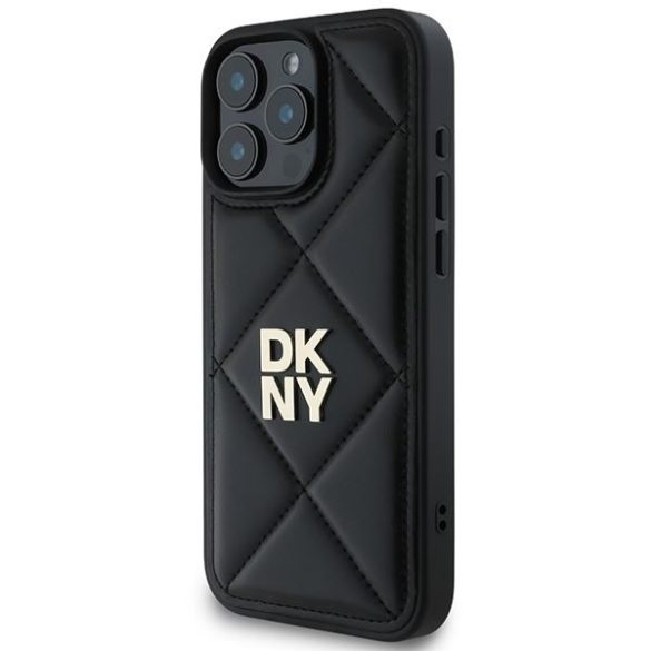 DKNY DKHCP16XPQDSLK Quilted Stack Logo tok iPhone 16 Pro Max - fekete