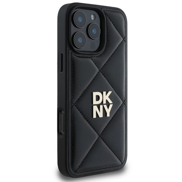 DKNY DKHCP16XPQDSLK Quilted Stack Logo tok iPhone 16 Pro Max - fekete