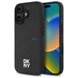   DKNY DKHMP16SPSHRPSK Repeat Pattern Stack Logo MagSafe-kompatibilis keménytok iPhone 16 - fekete