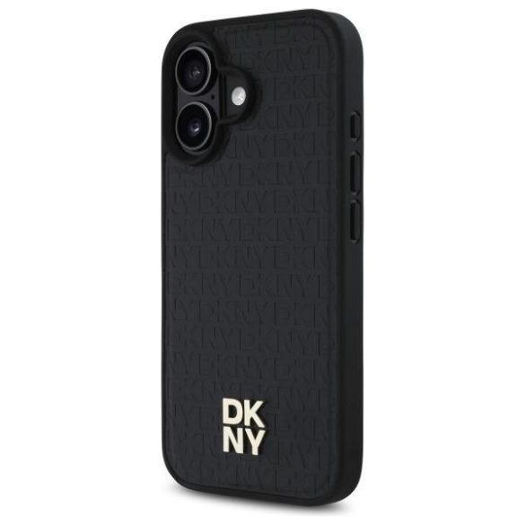 DKNY DKHMP16SPSHRPSK Repeat Pattern Stack Logo MagSafe-kompatibilis keménytok iPhone 16 - fekete