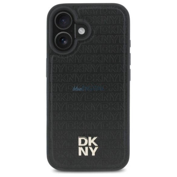 DKNY DKHMP16SPSHRPSK Repeat Pattern Stack Logo MagSafe-kompatibilis keménytok iPhone 16 - fekete