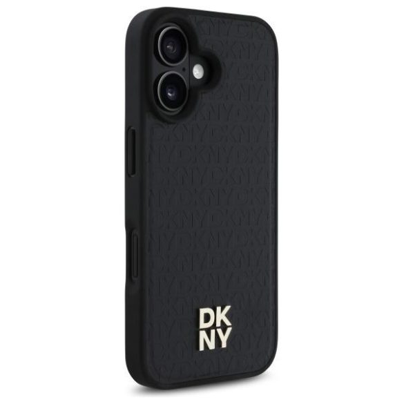 DKNY DKHMP16SPSHRPSK Repeat Pattern Stack Logo MagSafe-kompatibilis keménytok iPhone 16 - fekete