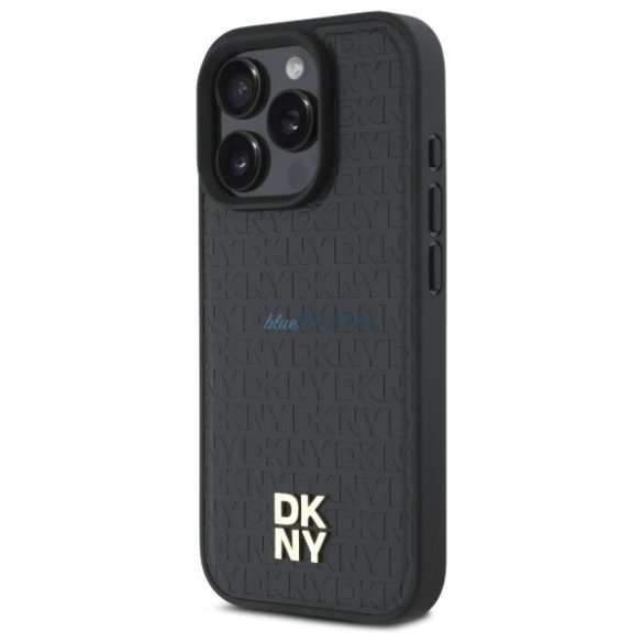 DKNY DKHMP16LPSHRPSK Repeat Pattern Stack Logo MagSafe-kompatibilis keménytok iPhone 16 Pro - fekete