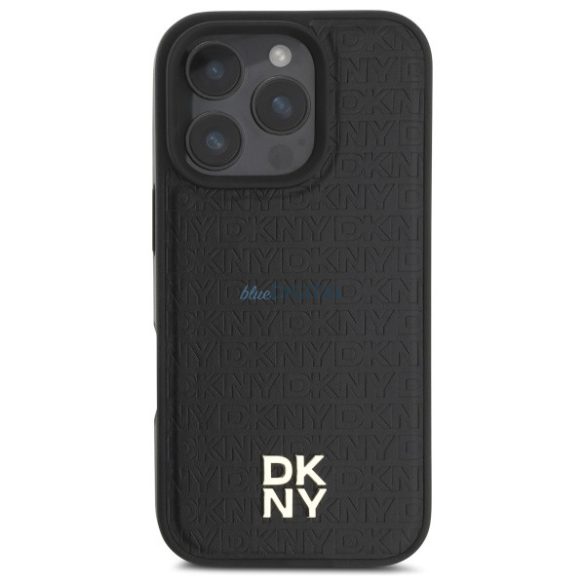 DKNY DKHMP16LPSHRPSK Repeat Pattern Stack Logo MagSafe-kompatibilis keménytok iPhone 16 Pro - fekete