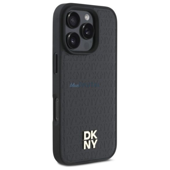 DKNY DKHMP16LPSHRPSK Repeat Pattern Stack Logo MagSafe-kompatibilis keménytok iPhone 16 Pro - fekete