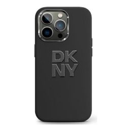   DKNY DKHCP16LSMCBSK Liquid Silicone Metal Logo keménytok iPhone 16 Pro - fekete