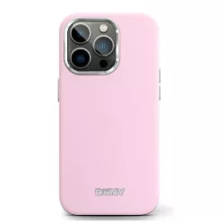   DKNY DKHMP16XSMCHLP Liquid Silicone Small Metal Logo MagSafe-kompatibilis keménytok iPhone 16 Pro Max - rózsaszín