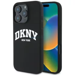   DKNY DKHMP16XSNYACH Silicone White Printed Logo MagSafe keménytok iPhone 16 Pro Max - fekete
