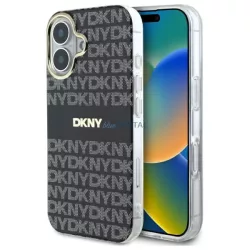   DKNY DKHMP16SHRHSEK Repeat Texture Pattern With Stripe tok iPhone 16 - fekete