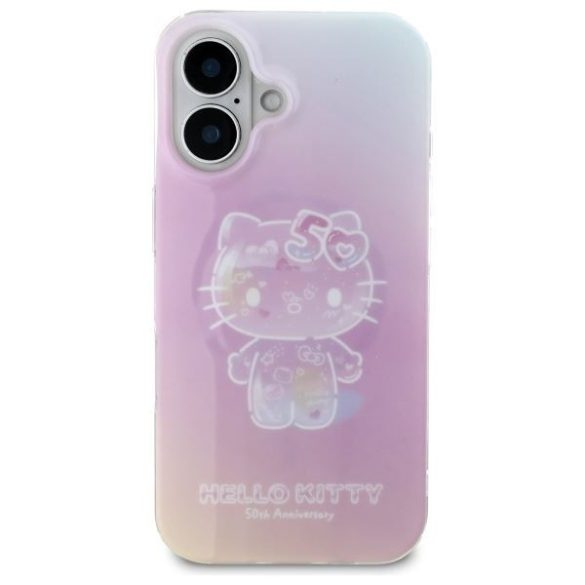 Hello Kitty HKHMP16SH50AP IML 50th Anniversary Magsafe keménytok iPhone 16 - rózsaszín