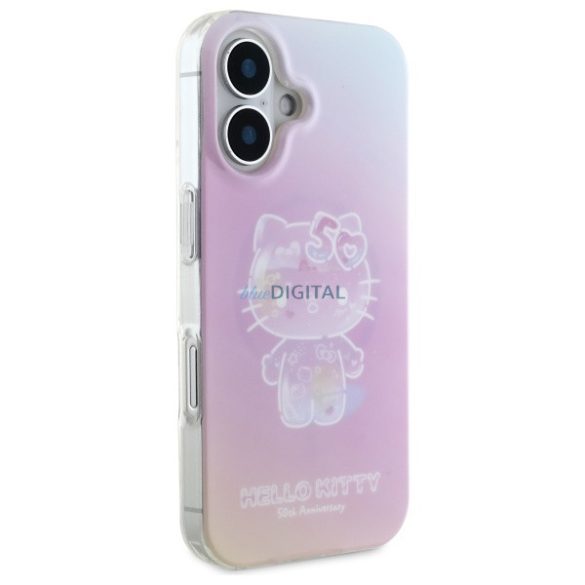 Hello Kitty HKHMP16SH50AP IML 50th Anniversary Magsafe keménytok iPhone 16 - rózsaszín