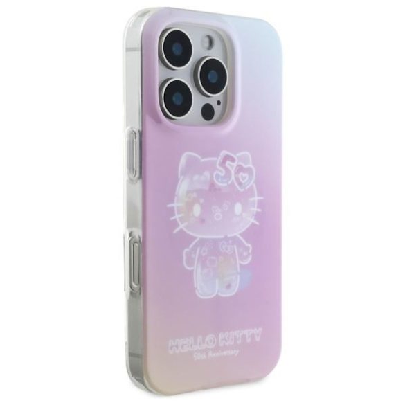 Hello Kitty HKHMP16XH50AP IML 50th Anniversary Magsafe keménytok iPhone 16 Pro Max - rózsaszín