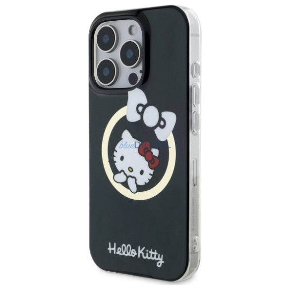 Hello Kitty HKHMP16LHFLBK IML Fun bow Magsafe keménytok iPhone 16 Pro - fekete