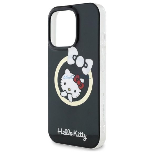 Hello Kitty HKHMP16LHFLBK IML Fun bow Magsafe keménytok iPhone 16 Pro - fekete