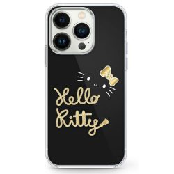   Hello Kitty HKHMP16XHGDIK IML Golden Diva MagSafe-kompatibilis keménytok iPhone 16 Pro - fekete