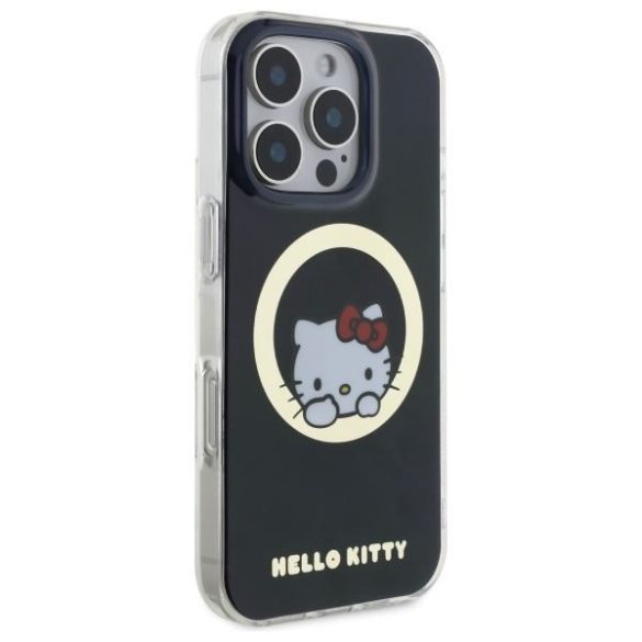 Hello Kitty HKHMP16LHSWKK IML Sweet Kitty Magsafe keménytok iPhone 16 Pro - fekete