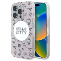   Hello Kitty HKHMP16XHAOPP IML All Over Paris Magsafe keménytok iPhone 16 Pro Max - rózsaszín