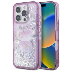   Hello Kitty HKHCP16XL50PPU Liquid Glitter 50TH Anniversary Party keménytok iPhone 16 Pro - lila