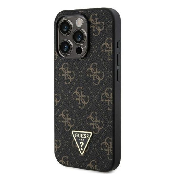 Guess GUHCP16XPG4GPK New 4G Triangle keménytok iPhone 16 Pro Max - fekete