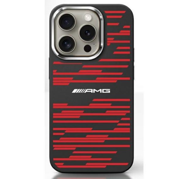 AMG AMHMP16S24SSRRK Silicone Graphics MagSafe MagSafe-kompatibilis keménytok iPhone 16 - fekete