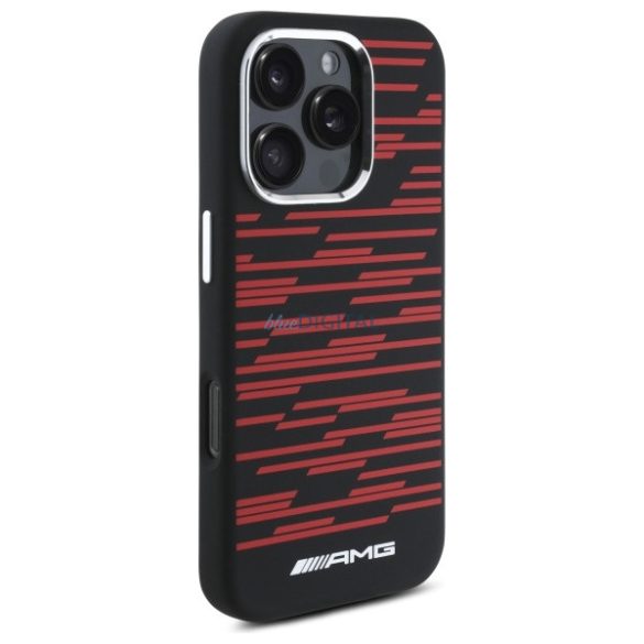 AMG AMHMP16L24SSRRK Silicone Graphics MagSafe MagSafe-kompatibilis keménytok iPhone 16 Pro - fekete