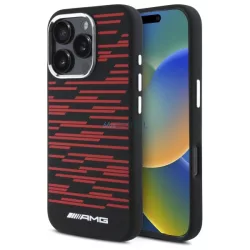   AMG AMHMP16X24SSRRK Silicone Graphics MagSafe MagSafe-kompatibilis keménytok iPhone 16 Pro Max - fekete