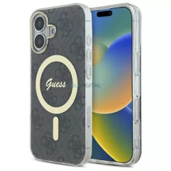   Guess GUHMP16MH4STK IML 4G MagSafe-kompatibilis keménytok iPhone 16 Plus - fekete