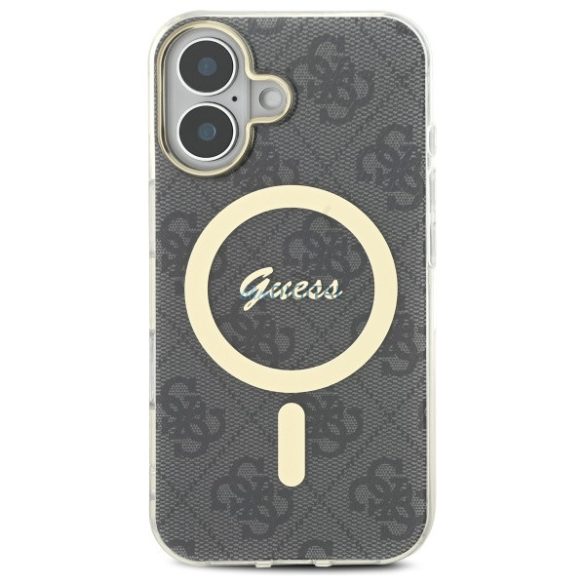 Guess GUHMP16MH4STK IML 4G MagSafe-kompatibilis keménytok iPhone 16 Plus - fekete