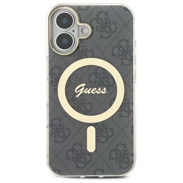 Guess GUHMP16MH4STK IML 4G MagSafe-kompatibilis keménytok iPhone 16 Plus - fekete