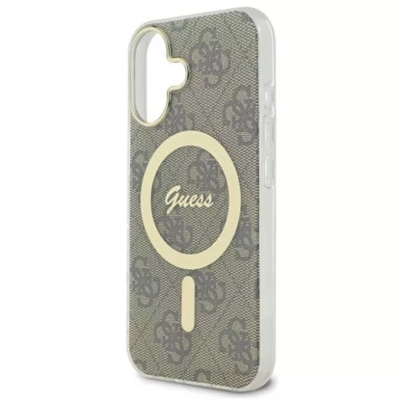 Guess GUHMP16SH4STW iPhone 16 6,1" barna keménytok IML 4G MagSafe