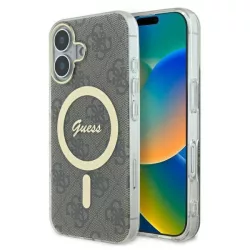   Guess GUHMP16MH4STW iPhone 16 Plus 6.7" barna keménytok IML 4G MagSafe