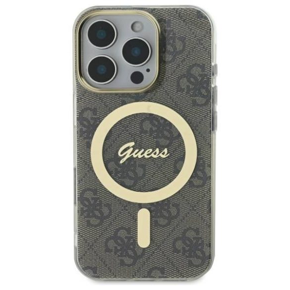 Guess GUHMP16LH4STW iPhone 16 Pro 6.3" barna keménytok IML 4G MagSafe