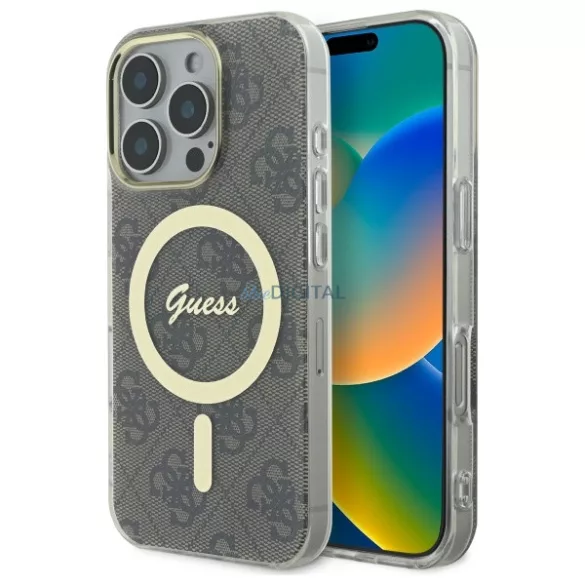Guess GUHMP16XH4STW iPhone 16 Pro Max 6.9" barna keménytok IML 4G MagSafe