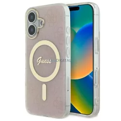   Guess GUHMP16SH4STP IML 4G MagSafe keménytok iPhone 16 - rózsaszín