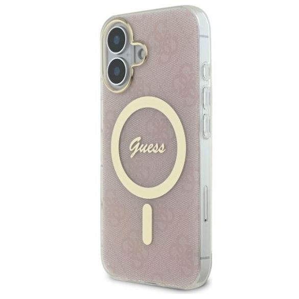 Guess GUHMP16SH4STP IML 4G MagSafe keménytok iPhone 16 - rózsaszín