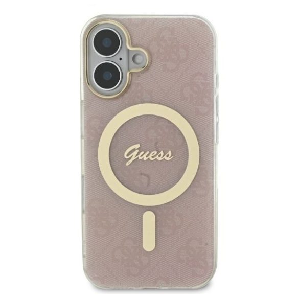 Guess GUHMP16SH4STP IML 4G MagSafe keménytok iPhone 16 - rózsaszín