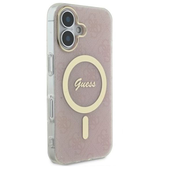 Guess GUHMP16SH4STP IML 4G MagSafe keménytok iPhone 16 - rózsaszín